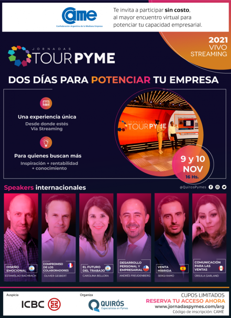 Fedecom invita a participar de las jornadas «Tour Pyme» de manera virtual
