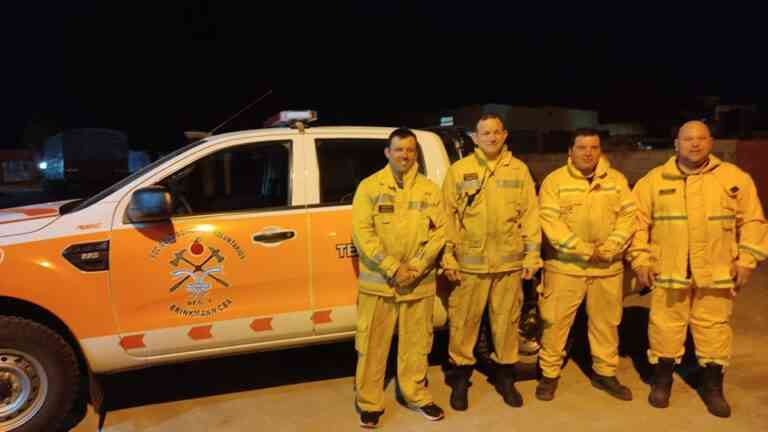 Bomberos Voluntarios de Regional 1, combatieron incendio en La Granja