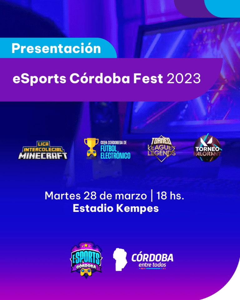 Martes 28: Presentan evento de deportes electrónicos «eSports Córdoba Fest 2023»