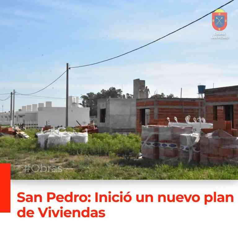 Colonia San Pedro: Avanza en la construcción de viviendas