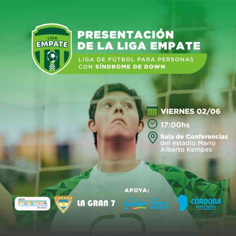 Lanzan la Liga de Fútbol para personas con Síndrome de Down en la Provincia de Córdoba