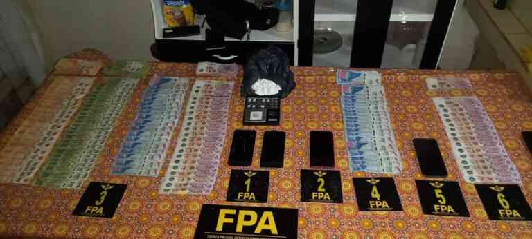 FPA en Morteros: Realizaron allanamientos con resultado positivo. Se incautó cocaína, dinero y otros elementos