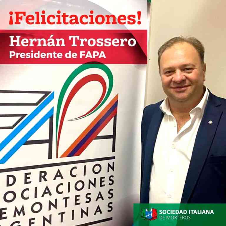 Hernán Trossero es nuevo Presidente de la Federación de Asociaciones Piemontesas