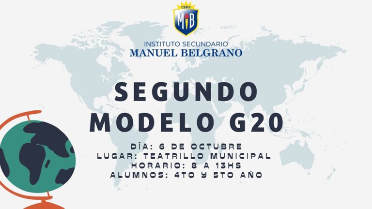 Instituto Manuel Belgrano: Organizan nueva edición del evento «Segundo Modelo G20»