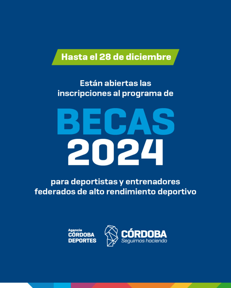 Agencia Córdoba Deportes renueva Programa de Becas año 2024