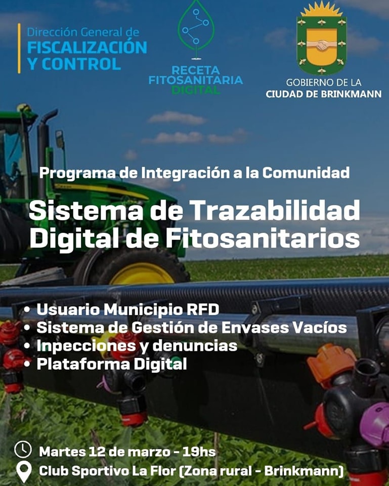 Invitan a Productores Agropecuarios a Capacitación en Receta Fitosanitaria Digital en Club La Flor